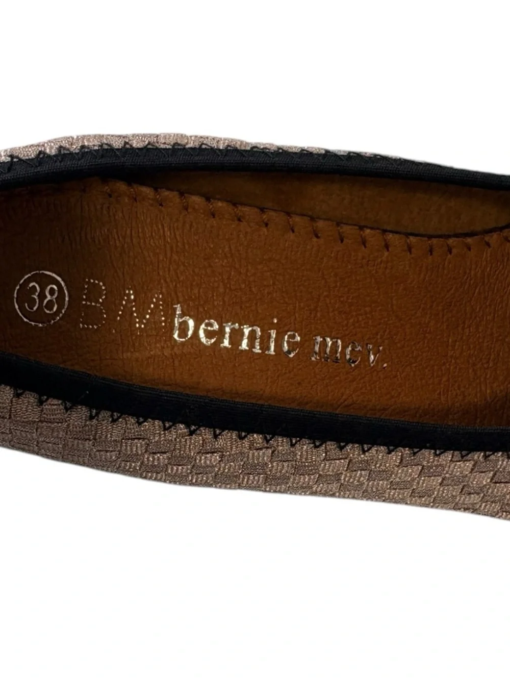 bernie mev. Legend 1 Woven Taupe Pumps with Black Platform Sz38 Comfort Heel NIB